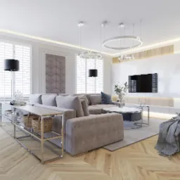 Projekt wnętrz strefa wypoczynkowa Modern Classic