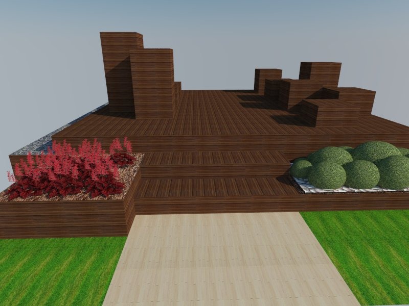 Wizualizacja konstrukcji patio