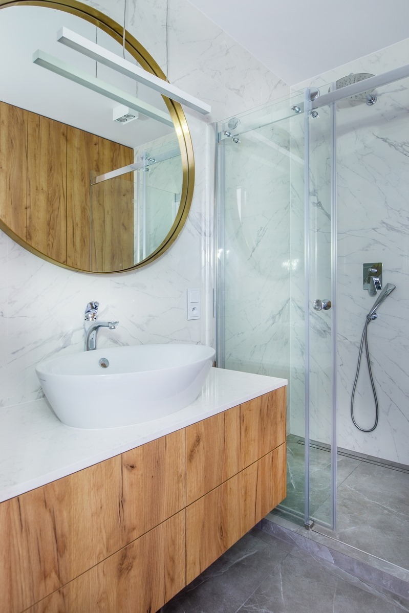 Wykończenie łazienki w apartamencie, ul. Rydygiera, Kraków