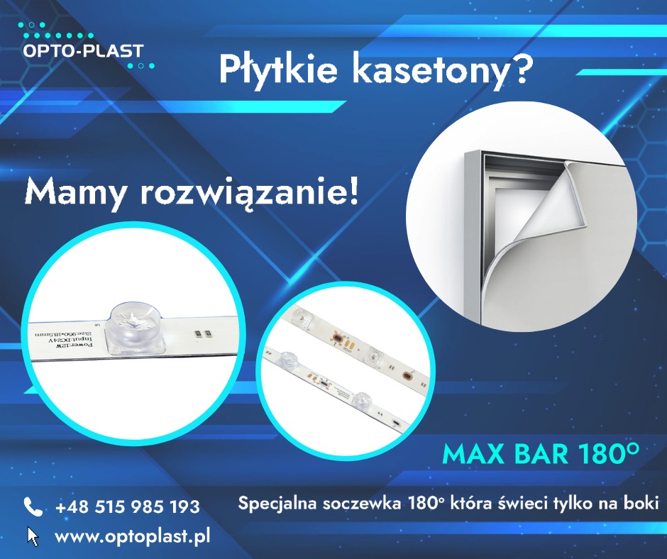 oświetlenie reklam zewnętrznych, kasetonów