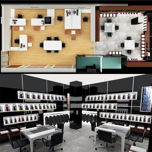 Biuro + showroom konsepcja Projekt