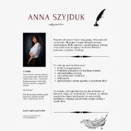 Tworzenie CV, wizytówek, opinii i ofert.