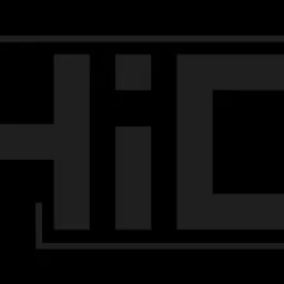 Minimalistyczny, geometryczny logotyp w odcieniach szarości, przedstawiający stylizowany napis '4i0' obramowany cienkimi liniami.