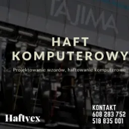 Kompleksowa obsługa jeśli chodzi o haft komputerowy. Serdecznie zapraszam.