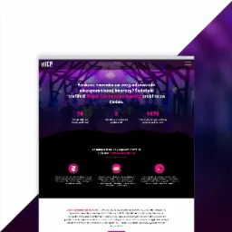 Kolorowa strona internetowa dla agencji muzycznej Music Connection Agency.