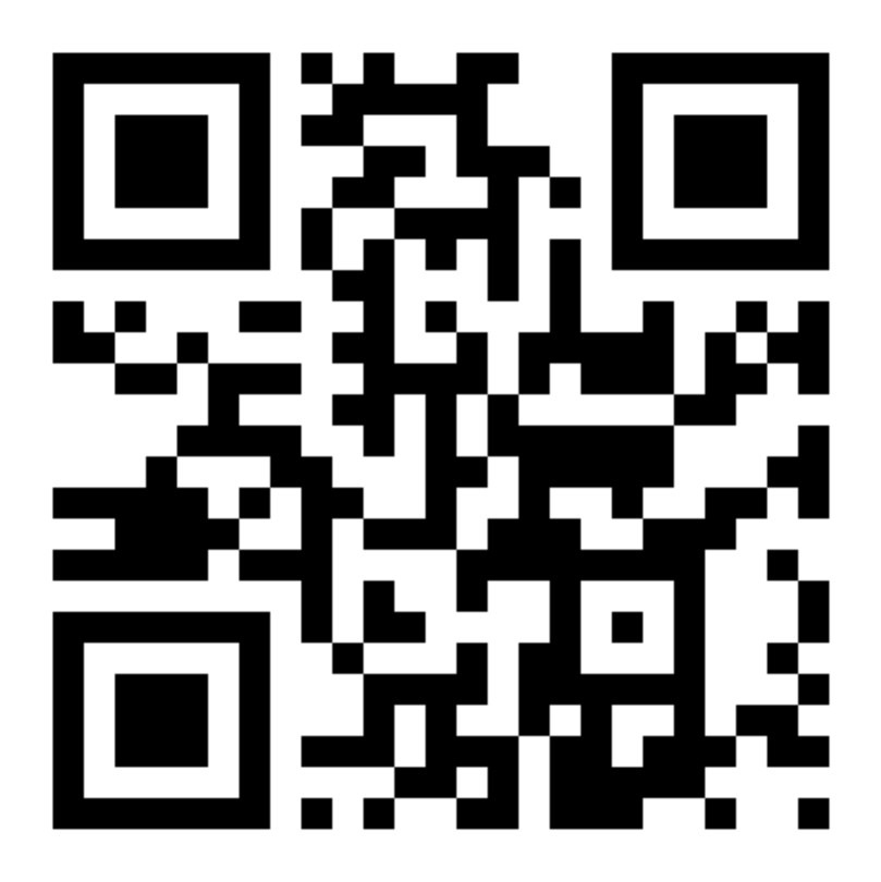 Czarno-biały kod QR z trzema charakterystycznymi kwadratami w rogach.