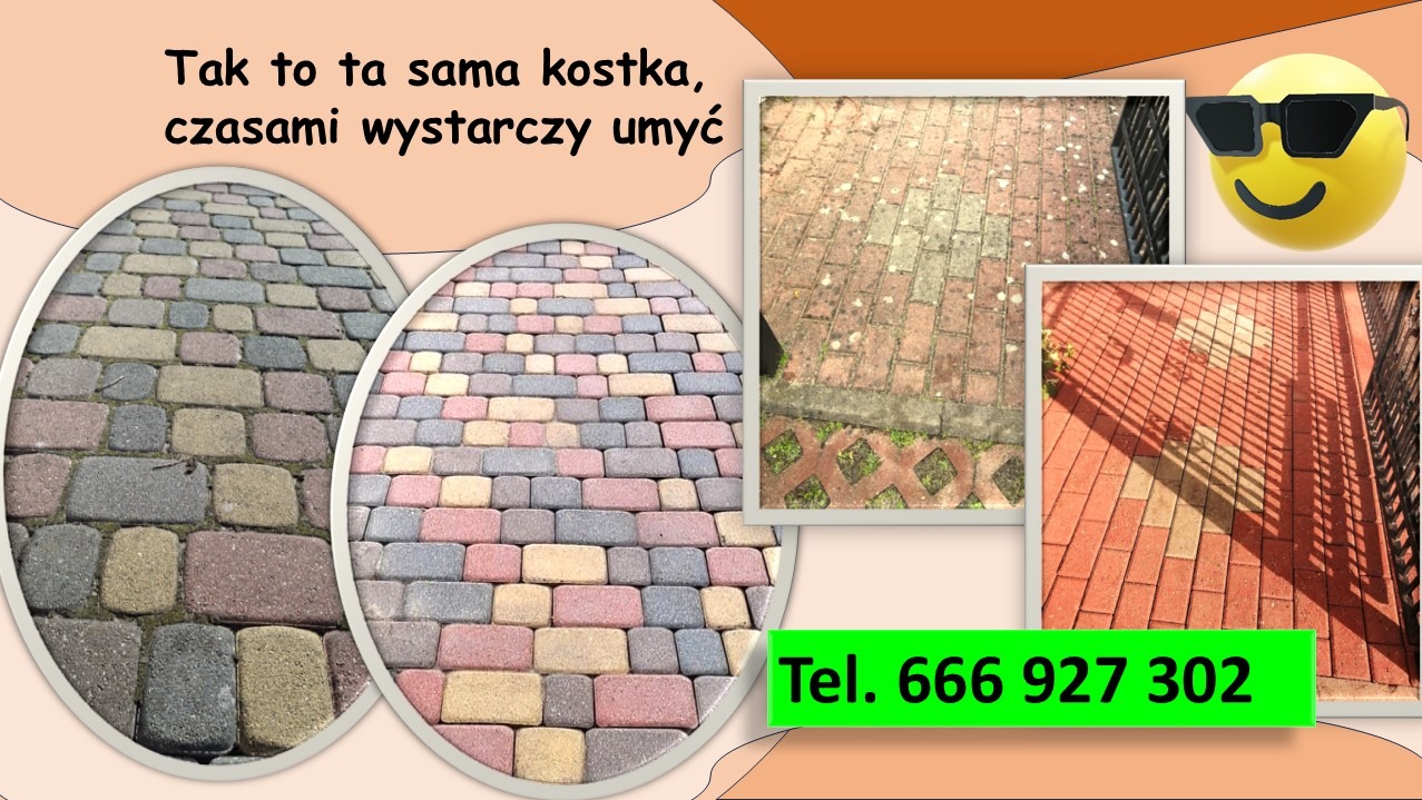 Jedno zdjęcie to więcej niż tysiąc słów - tutaj są dwie nasze realizacje - kostki przed myciem i po myciu.