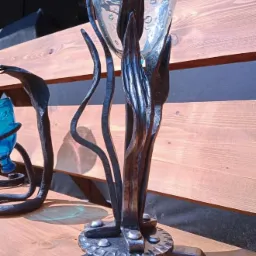 Okucie - połączenie kowalstwa ze szkłem - I nagroda Ogólnopolskich Targów Kowalskich 2021