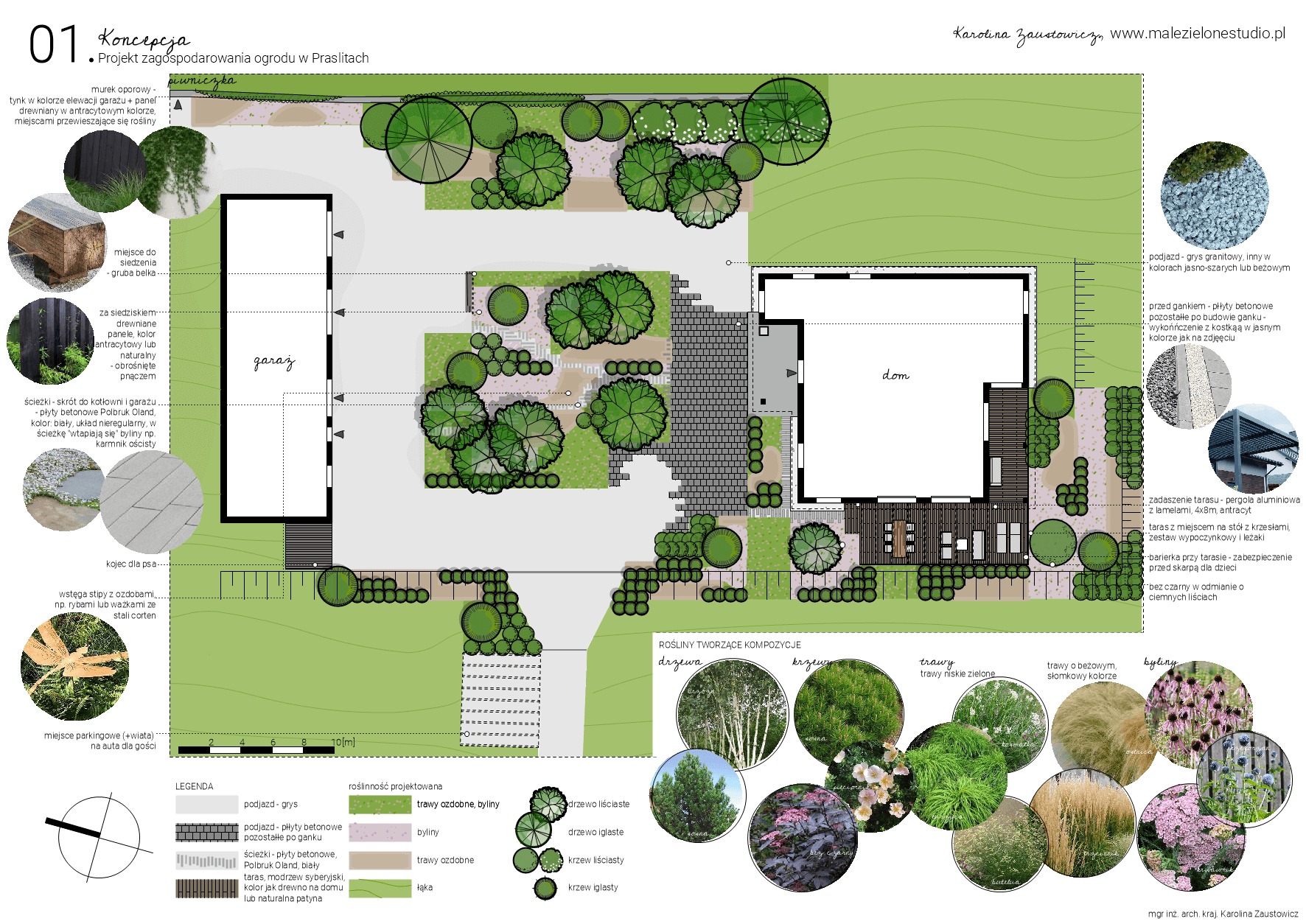 Projekt ogrodu nowoczesnego.