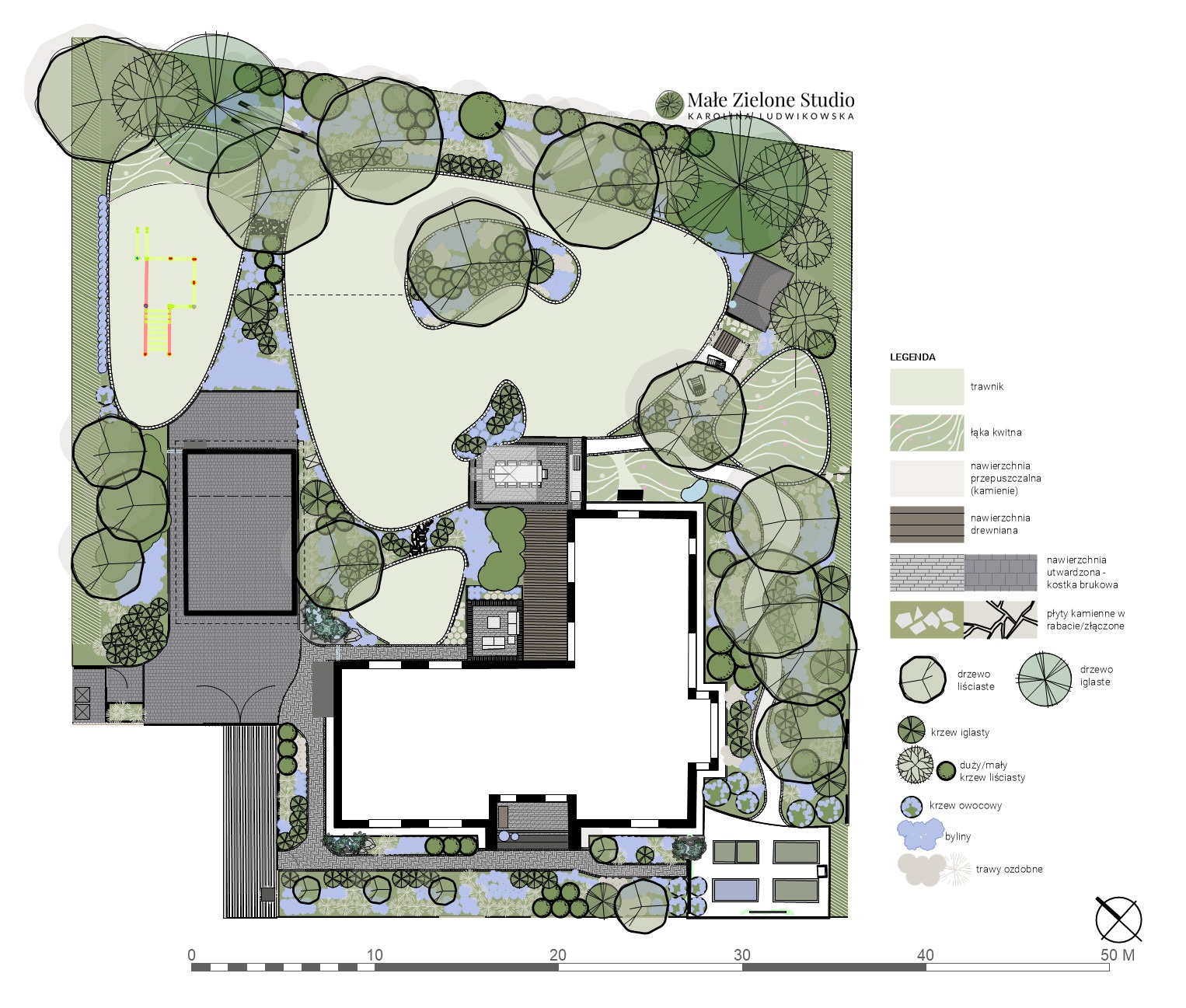 Projekt ogrodu naturalistycznego.