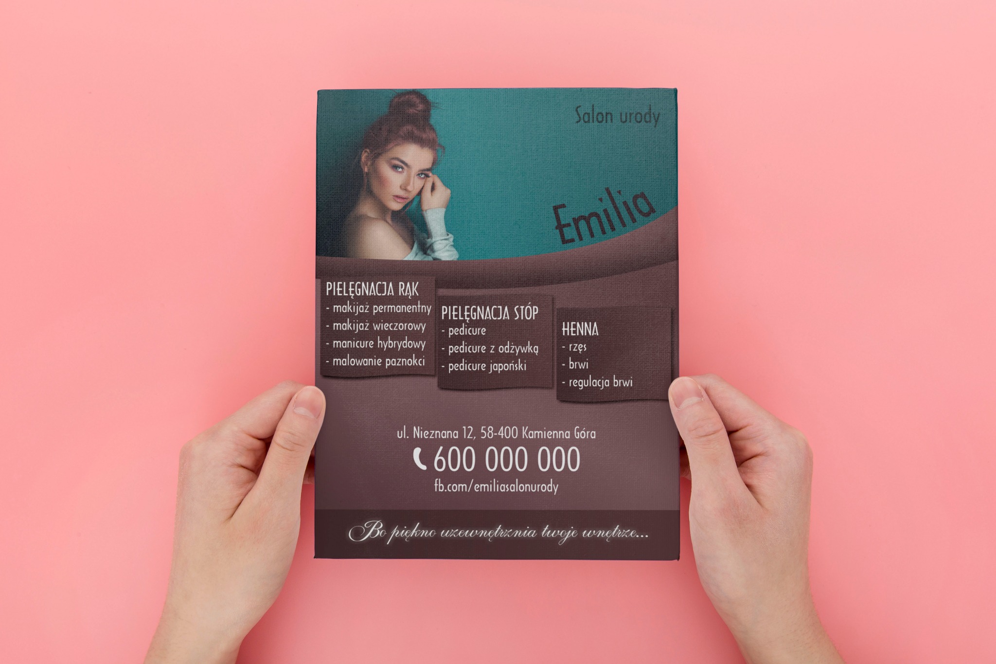 wzór projektu ulotki