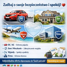 Nie wszystko da się przewidzieć… ale można być świetnie przygotowanym.
Dlatego oferujemy ubezpieczenia, które realnie chronią to, co dla Ciebie najważniejsze 👇