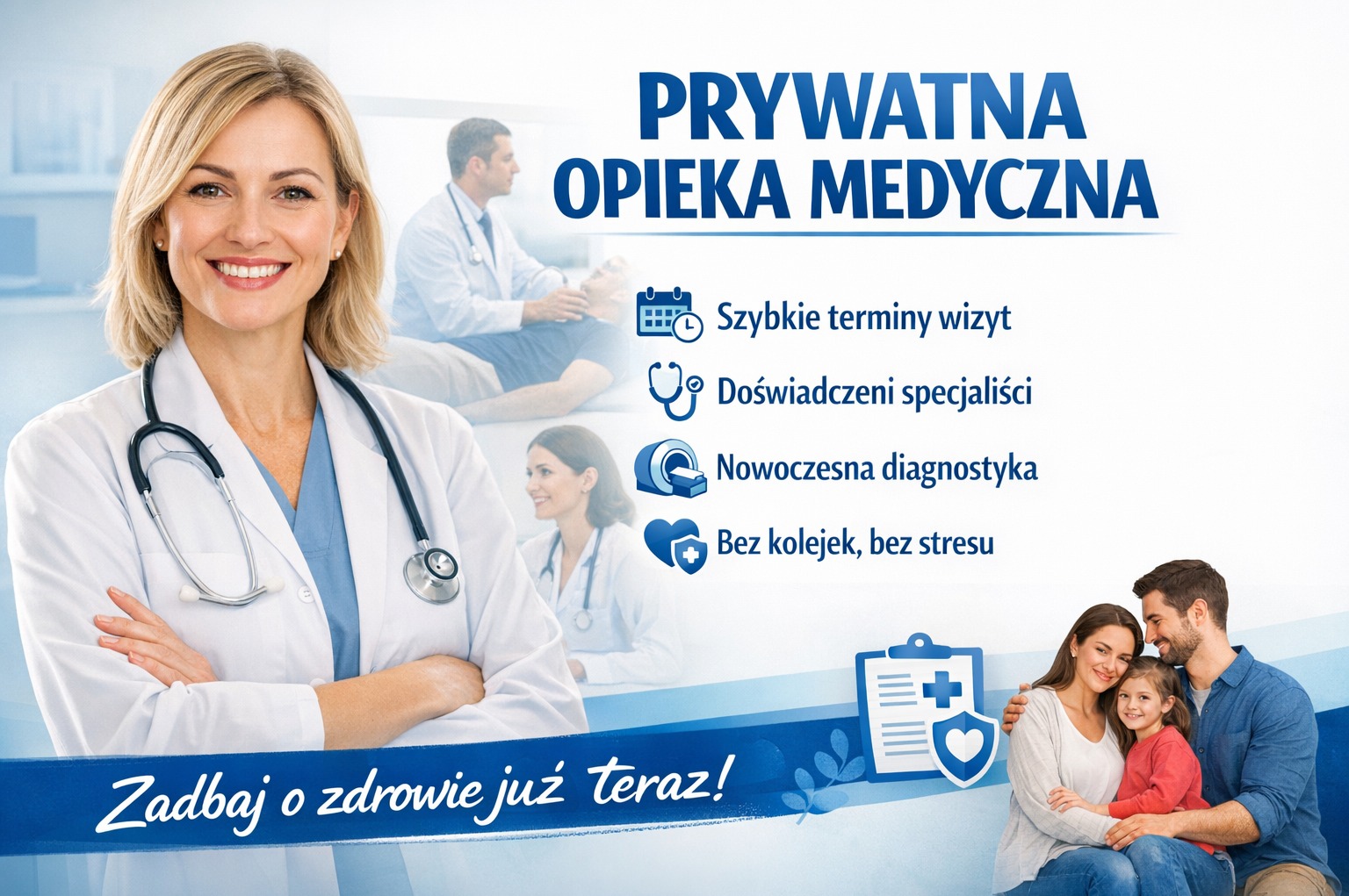 🩺 Zdrowie nie lubi czekać. Ty też nie musisz. Bez kolejek. Bez stresu. Bez odkładania zdrowia „na później”.