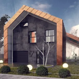 Projekt domu jednorodzinnego.