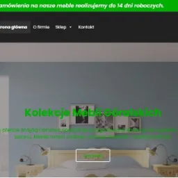 Strona internetowa firmy meblarskiej JANDREW prezentująca kolekcję mebli góralskich do sypialni, jadalni i salonu. Na stronie widoczne menu, logo firmy, informacje kontaktowe oraz informacja...