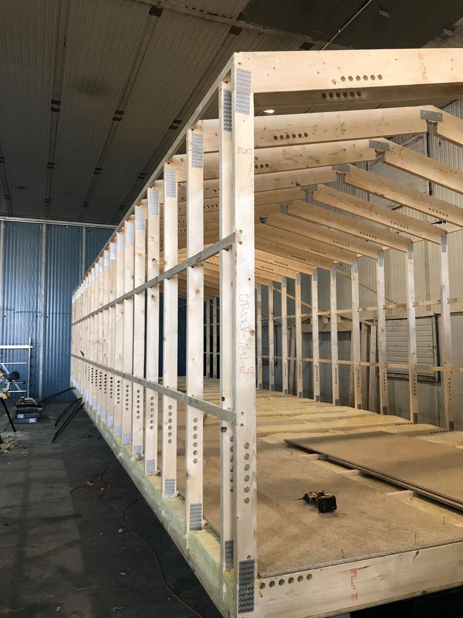 szkielet domku mobilnego