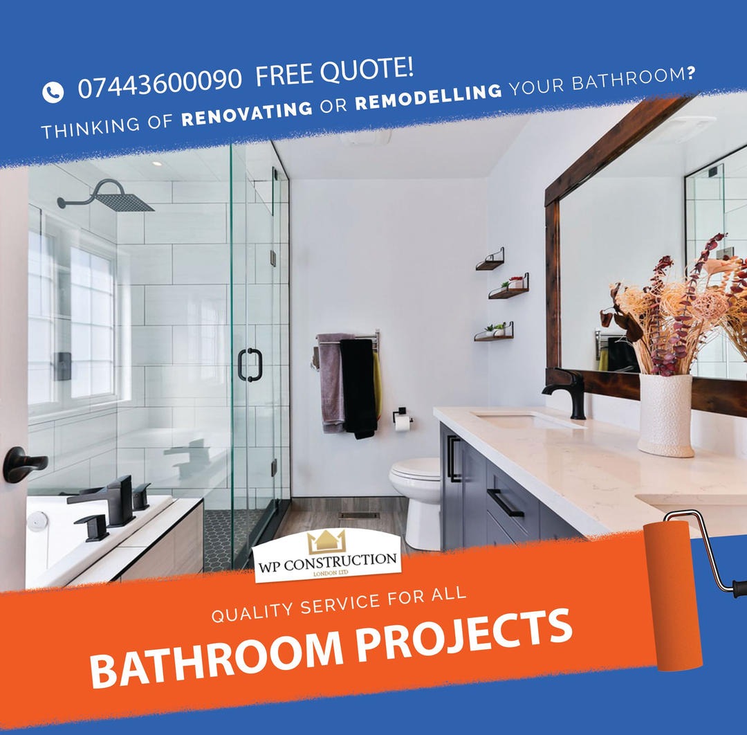 Nowoczesna łazienka z kabiną prysznicową typu walk-in, umywalką nablatową z ciemną armaturą i lustrem w drewnianej ramie, uzupełniona o dekoracyjny bukiet suszonych kwiatów, prezentowana jako...