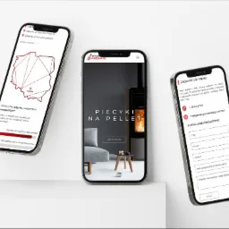 Projekt strony www dla dostawcy rozwiązań dla ogrzewania domów w wersji mobilnej