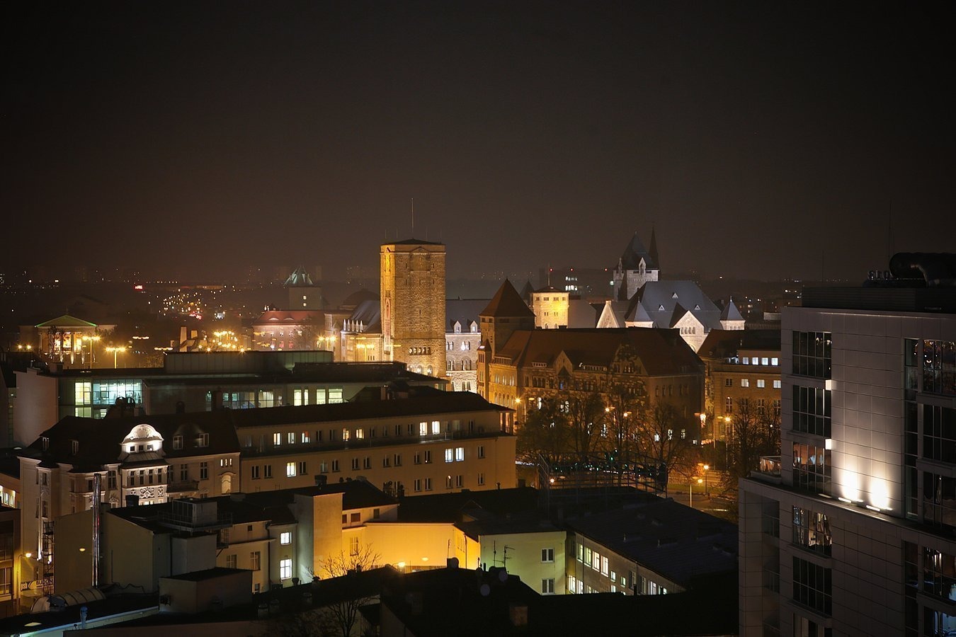 Widok na Poznań z apartamentu