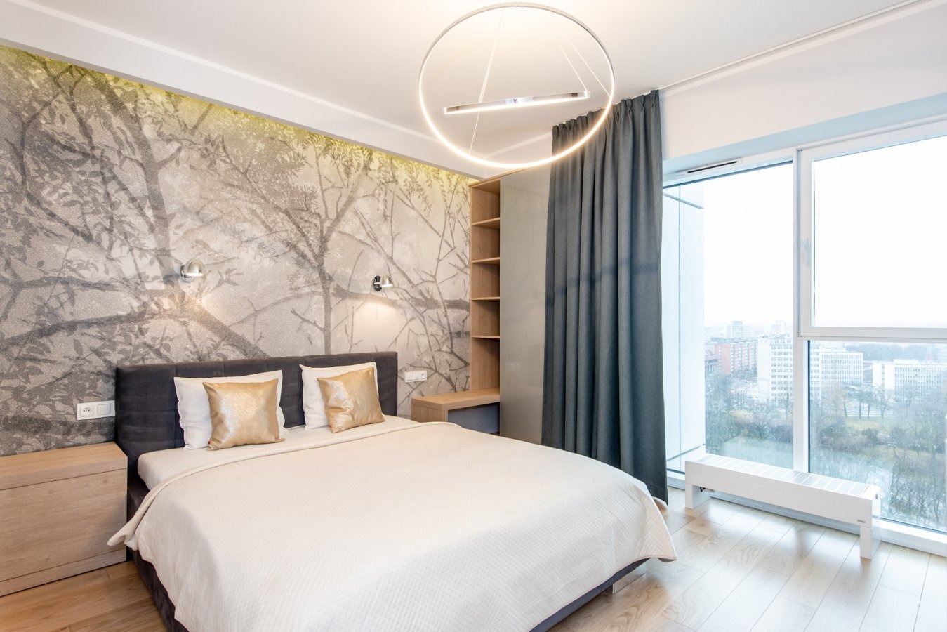 Luksusowa sypialnia w delikatnych barwach