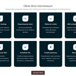 Infleek - Prezentacja oferty usług związanych ze stronami internetowymi, obejmująca hosting, responsywność, płatności online, CMS, optymalizację SEO, certyfikaty SSL, projekty graficzne i WordPress...