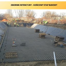 ZBIORNIK RETENCYJNY - KOŃCOWY ETAP BUDOWY