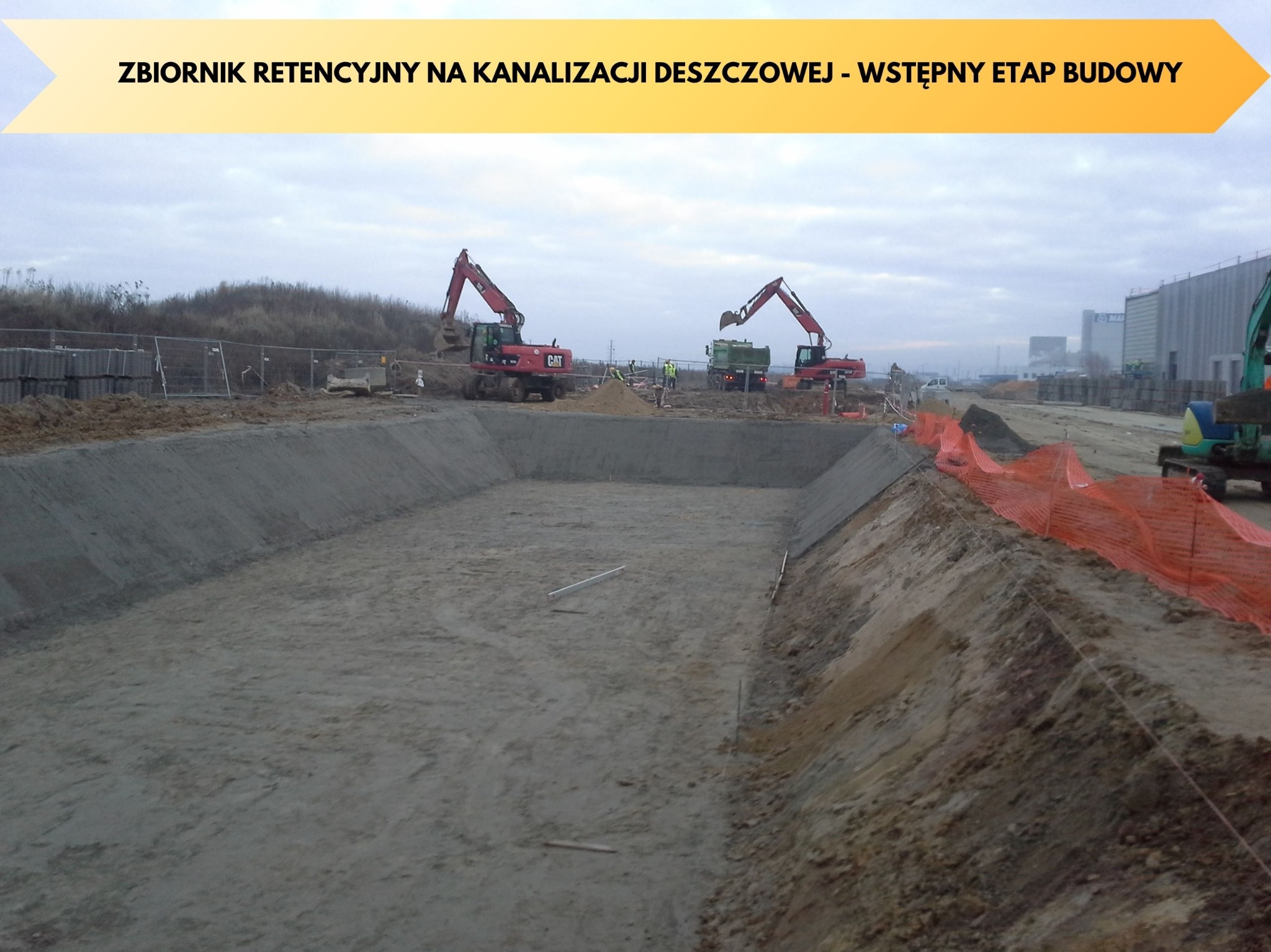 Zbiornik Retencyjny na Kanalizacji Deszczowej - Wstępny Etap Budowy