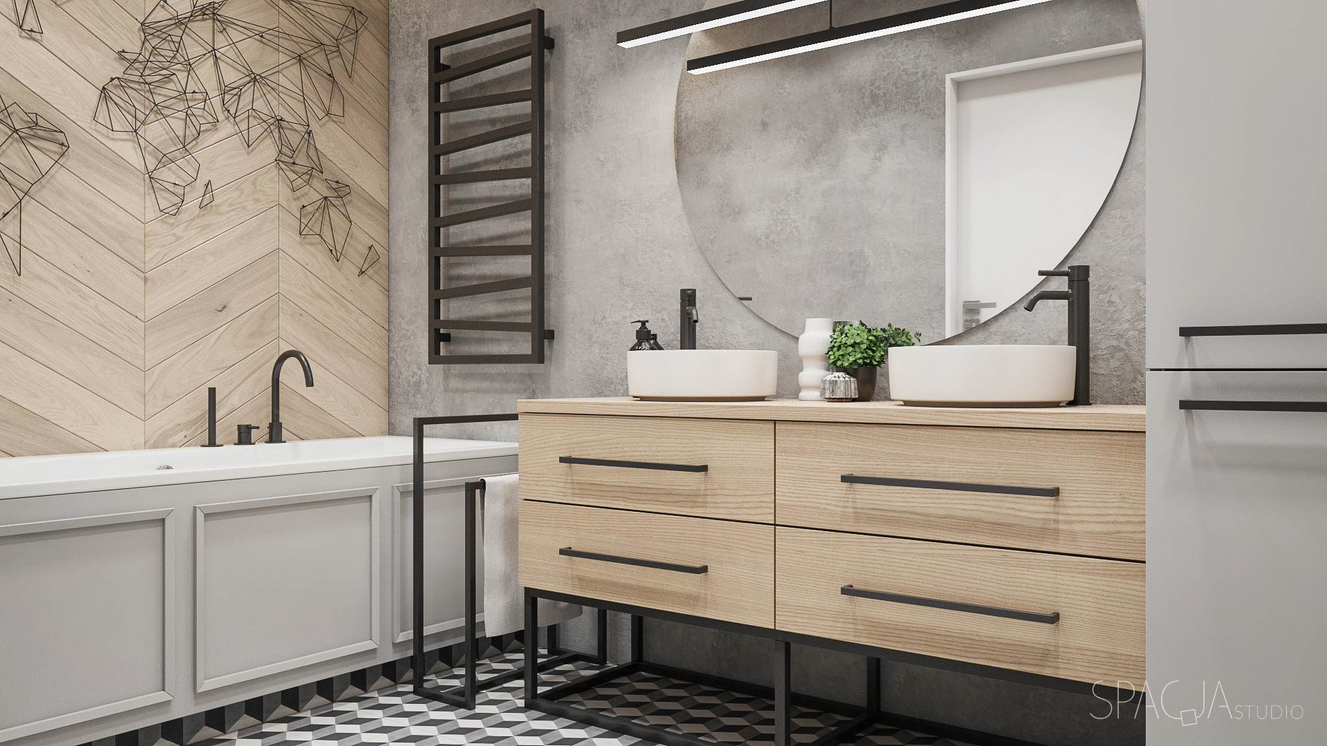 Projekt wnętrz mieszkania w Opolu - Spacja Studio