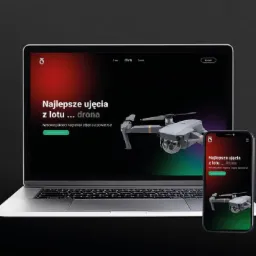 Projekt strony internetowej dla działalności zajmującej się nagraniami z widoku drona.