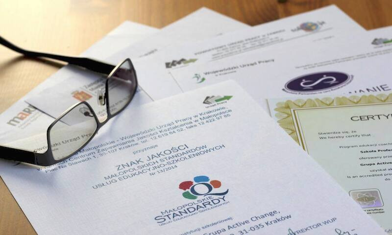 Działamy według Małopolskich Standardów Usług Edukacyjno-Szkoleniowych