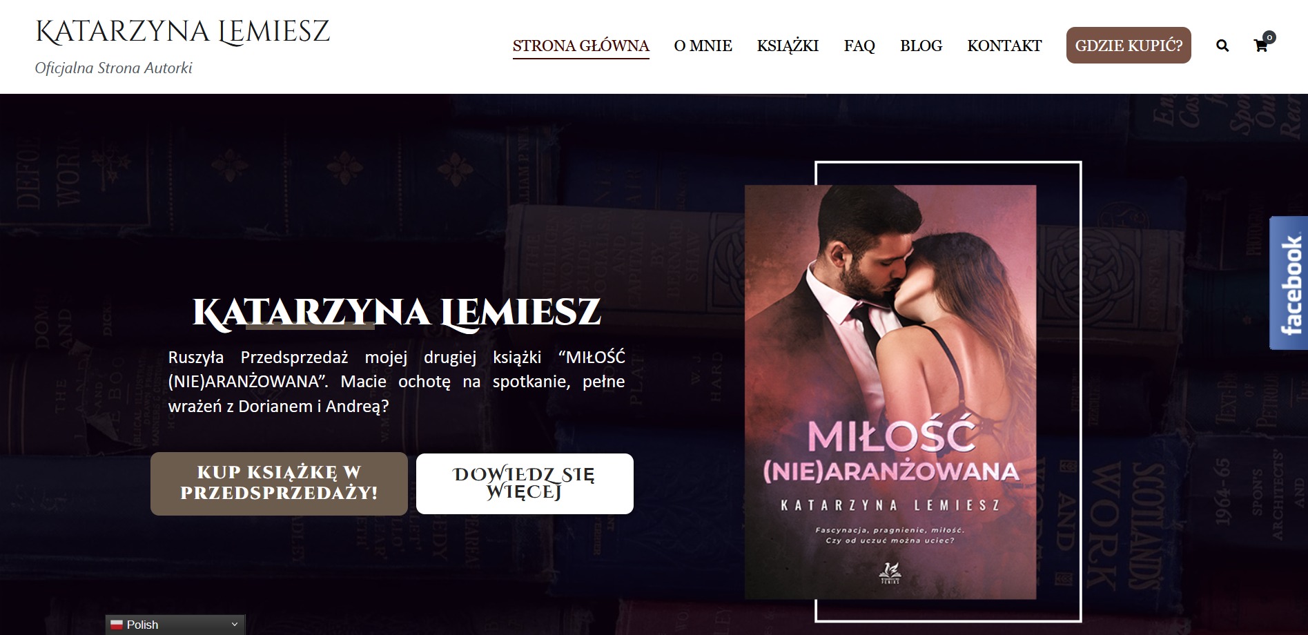 Sklep internetowy wraz z blogiem, przeznaczony do autorskiej sprzedaży książek