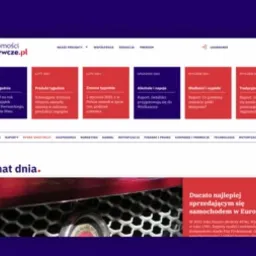 Strona internetowa wiadomoscispozywcze.pl z widocznymi kategoriami artykułów, w tym: Produkty tygodnia, Alkohole i napoje, Słodycze i wypieki, oraz nagłówkiem 'Temat dnia' z fragmentem zdjęcia...