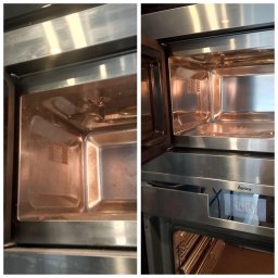 TIP TOP CLEANING SERVICES AGNIESZKA ROGAL-MOŃ - Kuchenka mikrofalowa przed jak i po wyczyszczeniu.