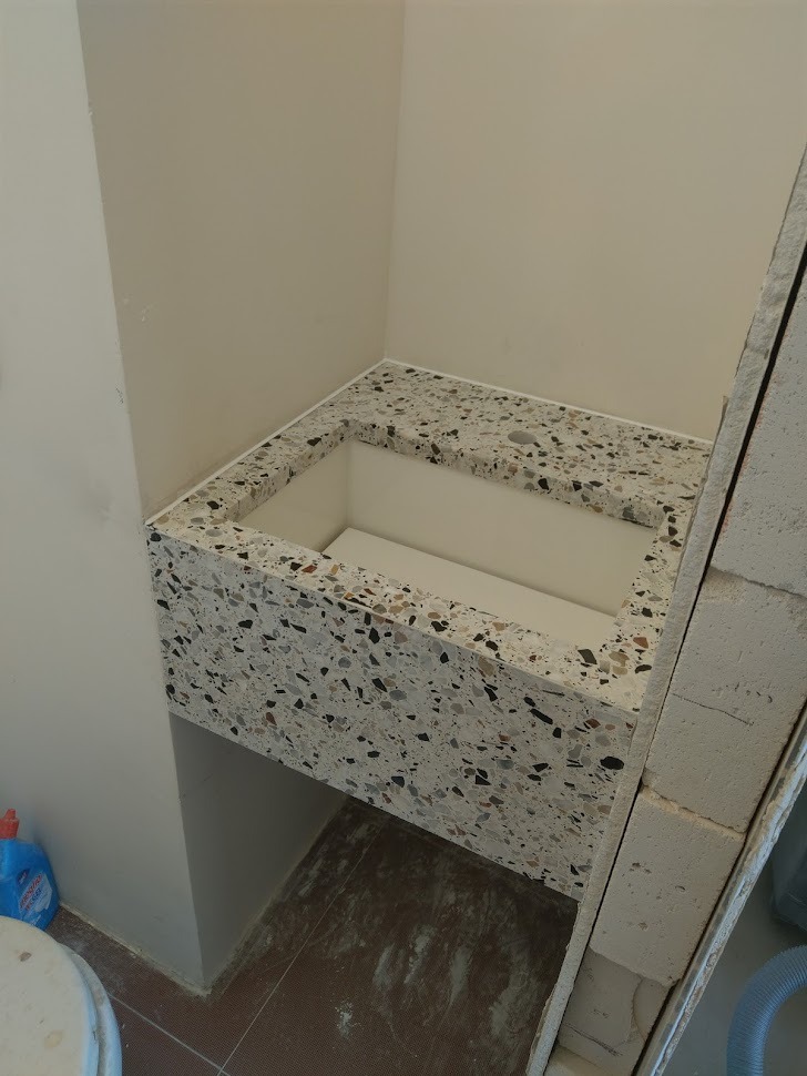 Zlew kamienny - Lastryko + Kwarcogranit 'Arktyka'