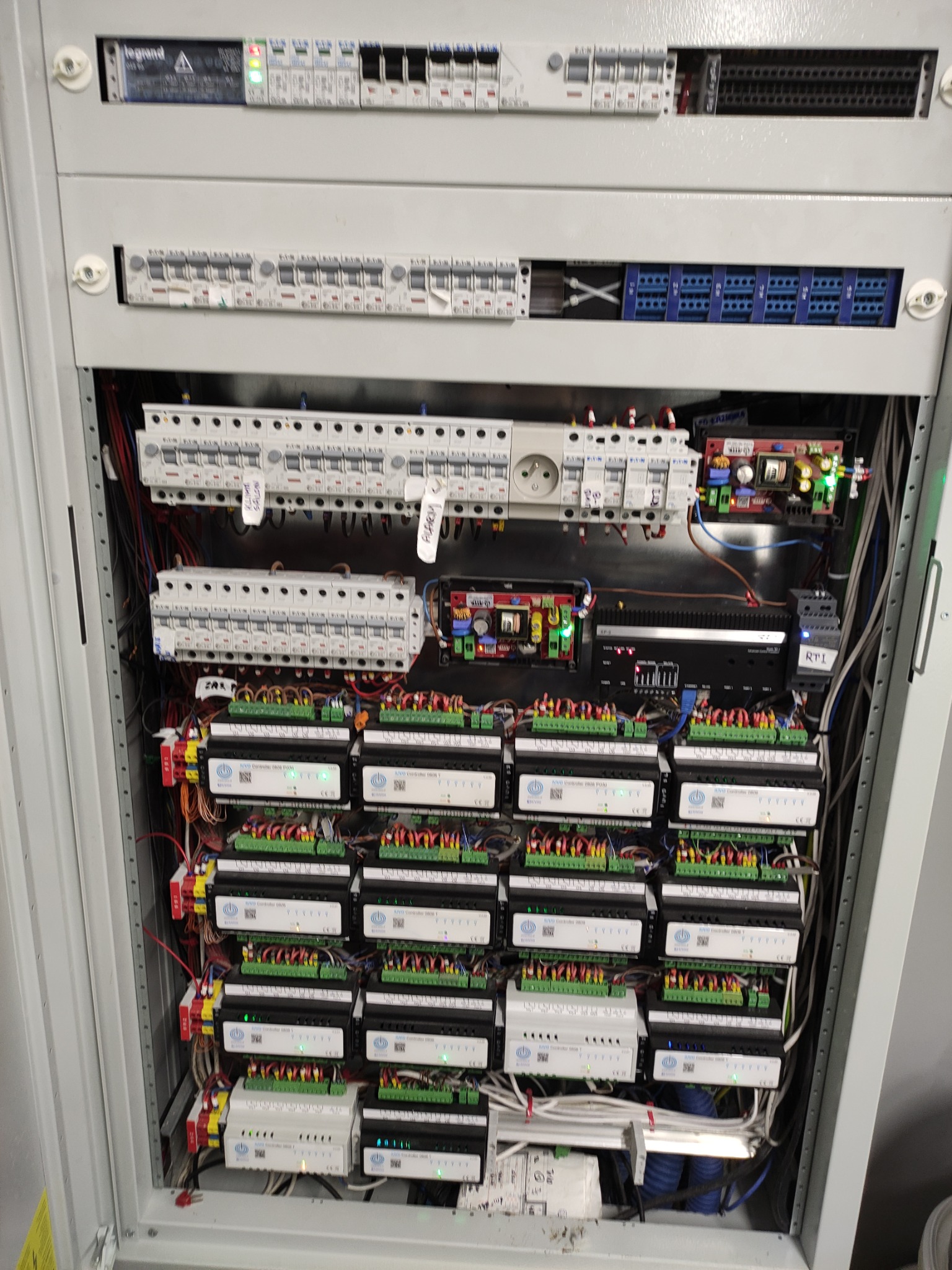 Rozdzielnia automatyki budynkowej IUVO Smart Home.