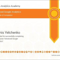 Certyfikat od Google udowadnia umiejętności analizy danych na poziomie zaawansowanym.
https://analytics.google.com/analytics/academy/certificate/0sLRK3iCR-ax-83DTV7org