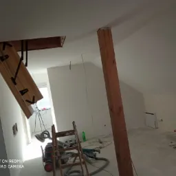 Docieplenie poddasza wełną mineralną + gładz