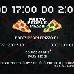 Ulotka dla pizzerii Party People Pizza