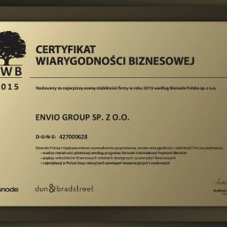 Certyfikat Wiarygodności Biznesowej 2015