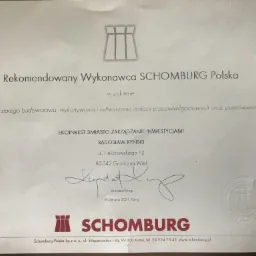 Skan dokumentu - Rekomendacja Wykonawcy Schomburg Polska w zakresie renowacji starego budownictwa, wykonywania i odtwarzania izolacji przeciwwilgociowych oraz przeciwwodnych dla EKOINVEST 3MIASTO...