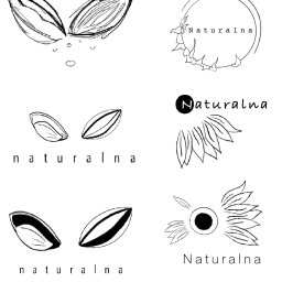 Projekt logo.Propozycje z wykorzystaniem pestki słonecznika.
