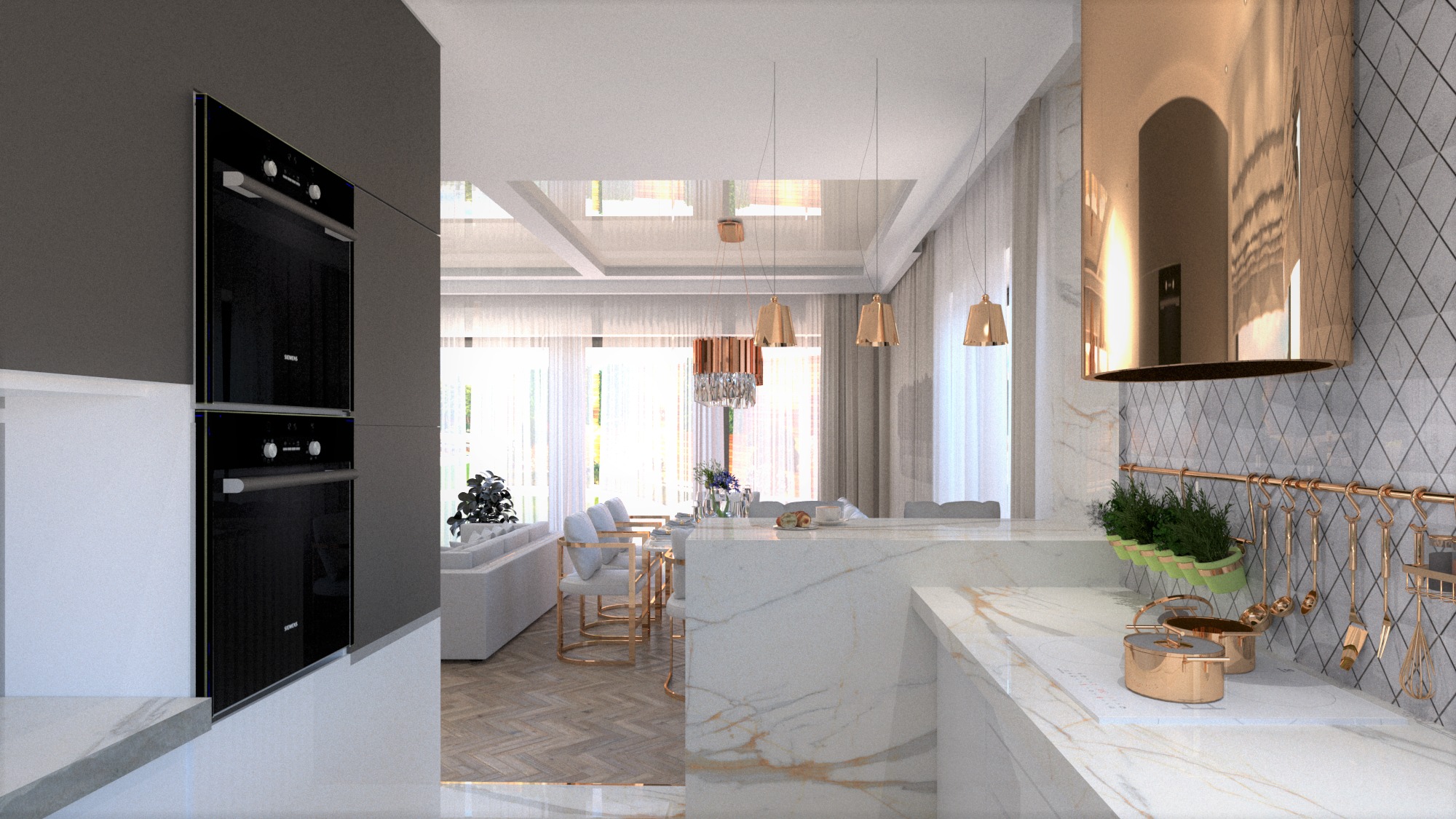 Jadalnia w domu nad jeziorem