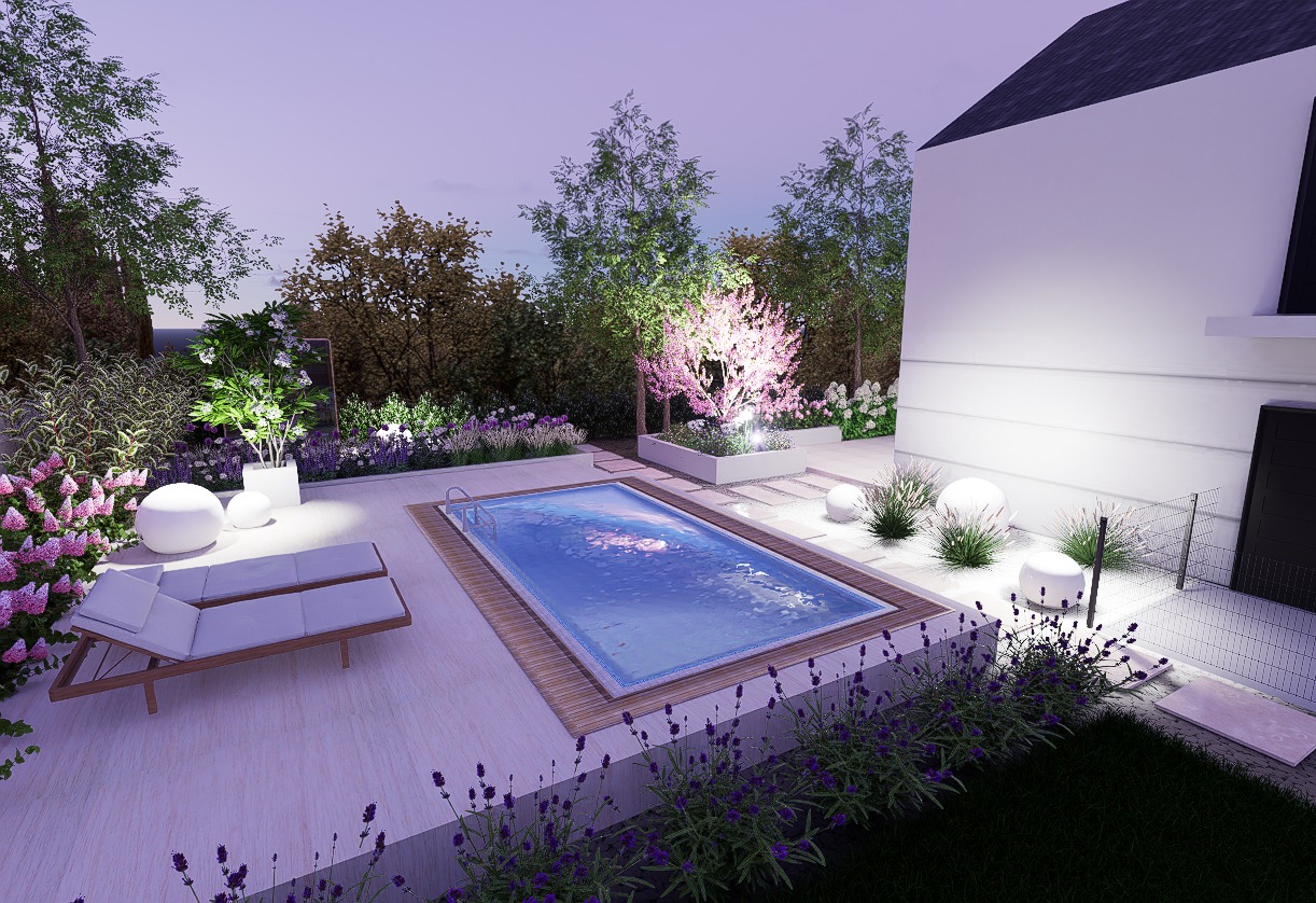 Wizualizacja projektu ogrodu.