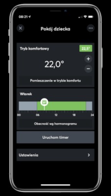 Tryb komfortowy - Loxone