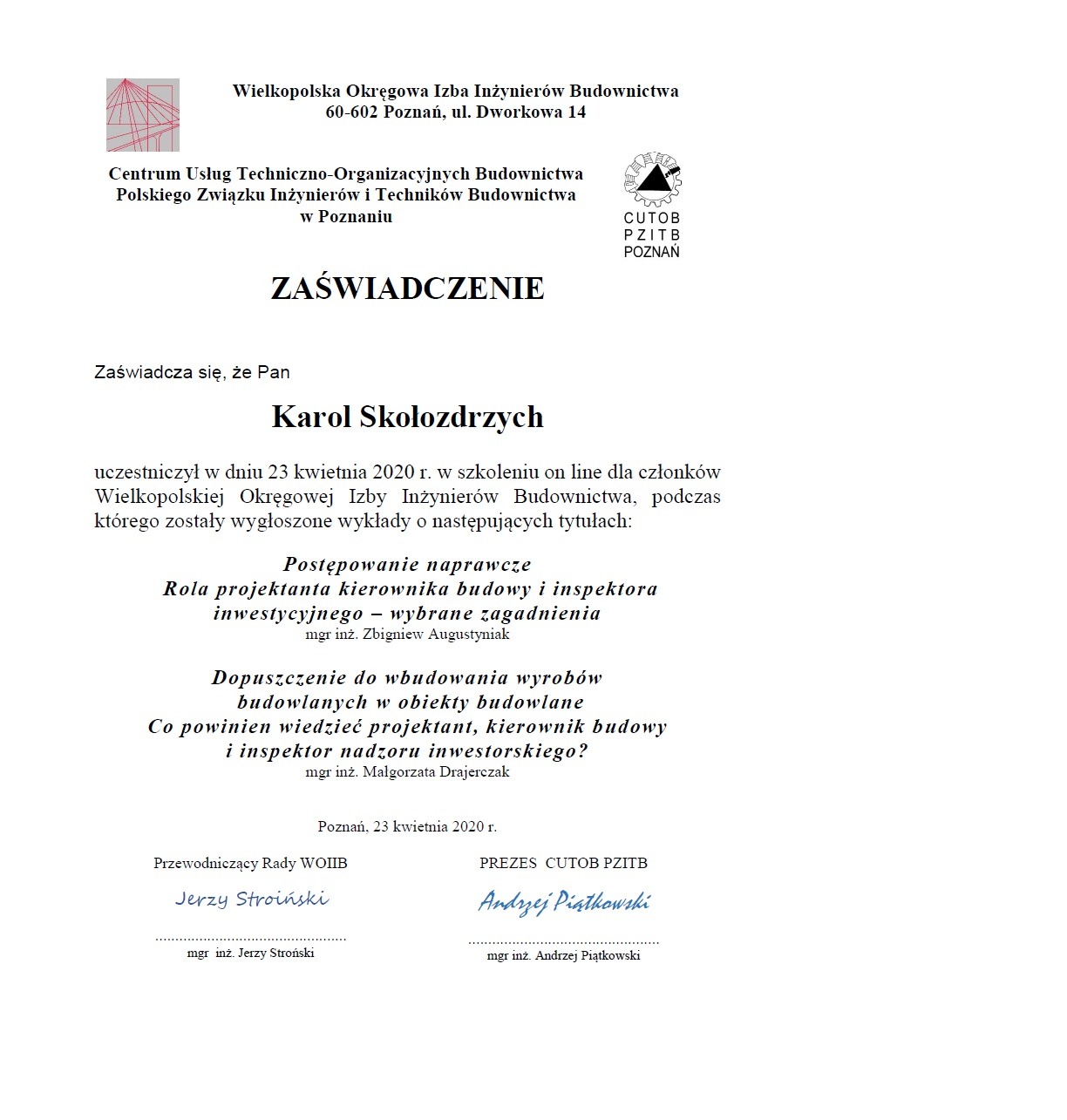 Szkolenia - kształcenie