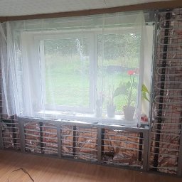 Końcowy efekt, można montować już ścianę z płyt kartonowo gipsowych. Przy takiej instalacji zasilanie wystarczy 40stC i w domu będzie komfortowo.