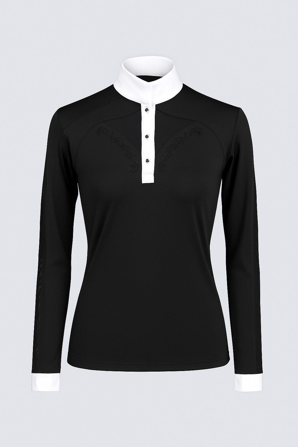 Koszulka z dzianiny technicznej, stójka i plisa polo