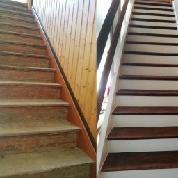 WB Parkiety - Renowacja schodów. Przed i po.