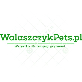 Zielone logo WalaszczykPets.pl z hasłem 'Wszystko dla twojego gryzonia!' na białym tle.