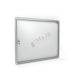 Gablota wewnętrzna, na bok otwierana, z szkła hartowanego. Gablota na wymiar